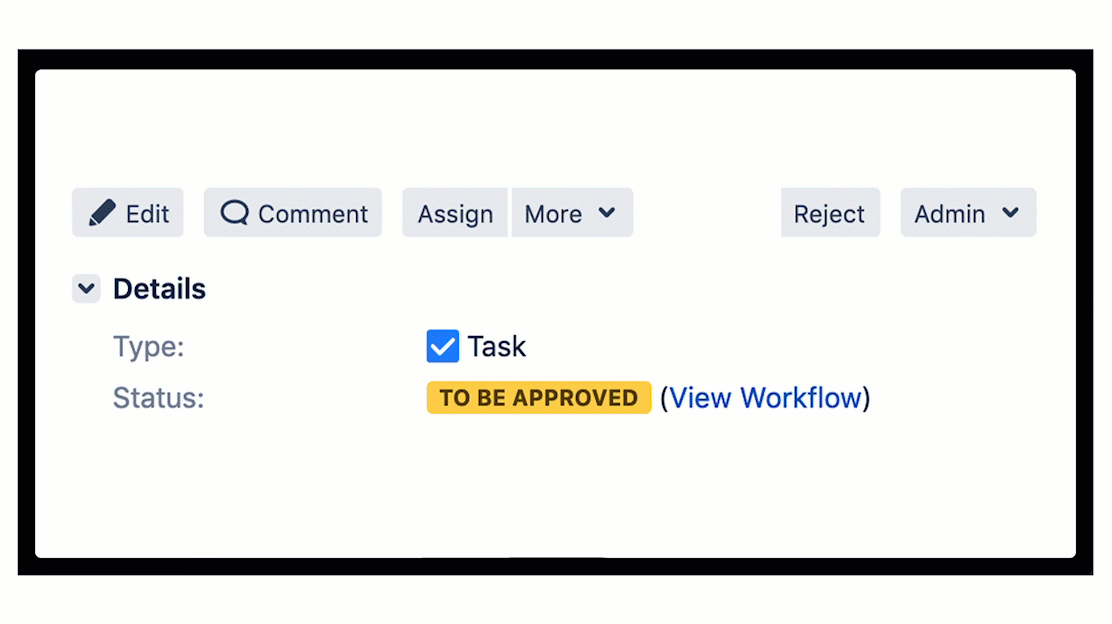 Condition applied to an Approve transition in a Jira issue